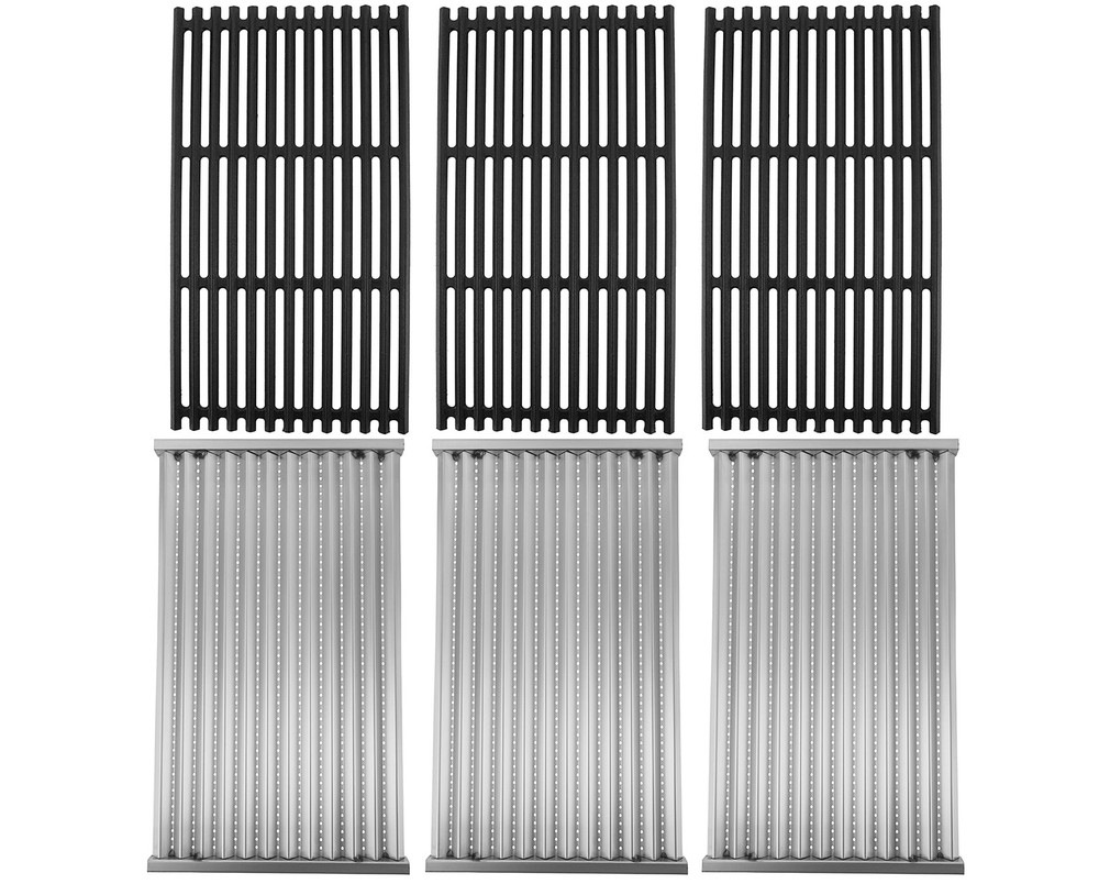 Cast Iron Grill Grates and Stainless Steel Emitter Plates for Charbroil Comme…