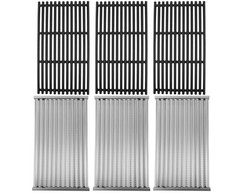 Cast Iron Grill Grates and Stainless Steel Emitter Plates for Charbroil Comme…