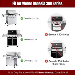 7621/7620 Porcelain Steel Flavorizer Bars for Weber Genesis 300 Gas Grill, 17.5″