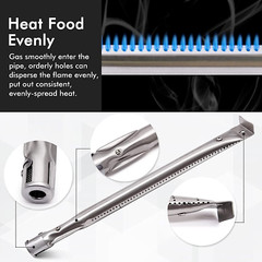 Grill Heat Plates Burners Crossover Kit for Kenmore BBQ Pro Stainless Steel Kit