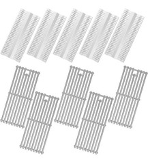 5pc Stainless Steel 9MM Cooking Grates w/5pc Flame Tamer plates for Blaze Grill
