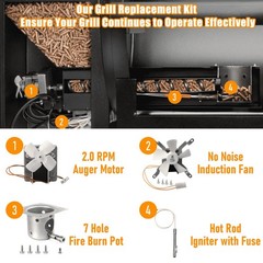 Tbgrepts Upgrade Replacement Parts Kit for Pit Boss and 2.0 Auger Motor kit
