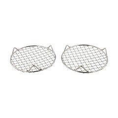 Round Cooking and Cooling Rack 2 Pieces Stainless Steel for Baking Roasting BBQ
