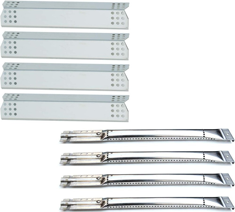 4-Pack Grill Repair Kit Burners & Heat Plates 14 7/8”x3 1/4” Replacement Parts
