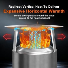 Heat Deflector for Solo Stove Bonfire 19.5″, 304 Stainless Steel Diffuser wit…
