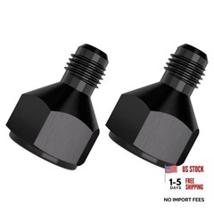 6AN Female to 4AN Male Flare Aluminum Black Hose Reducer Fitting 6AN-4AN-2PCS