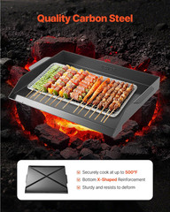 20×16 Inch Carbon Steel Griddle – Portable BBQ Grill & Teppanyaki Plate