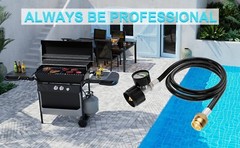5 Feet Propane Hose Adapter with Propane Tank Gauge for QCC1/Type1 Tank