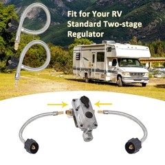 ATKKE 15 in RV Propane Hoses Replacement 1/4 Inverted Male Flare, Silver