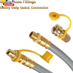 56 Feet 3/4-inch ID Natural Gas Hose with Quick Disconnect Fittings for NG/LP