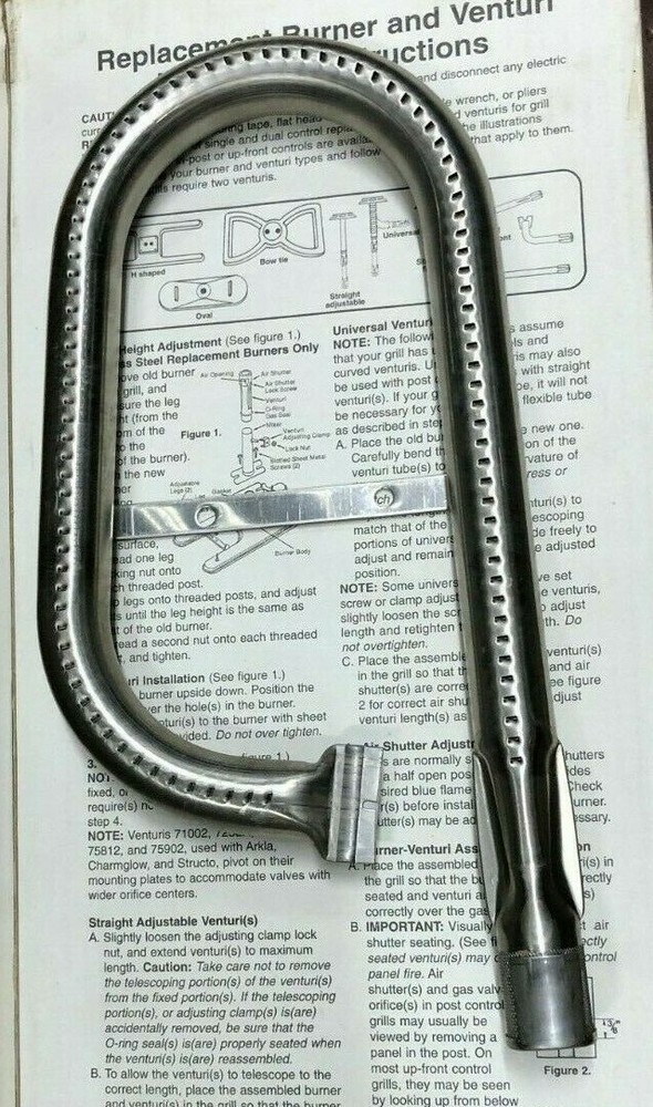 123L1 – Gas Grill Pipe Burner for Ducane Left “P” Shaped