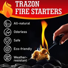 All Natural Wood Fire Starters Fireplace Camping Charcoal Starter Grill BBQ C…
