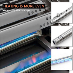 Grill Replacement Parts for Charbroil Performance 2 Burner Tubes & Heat Plates