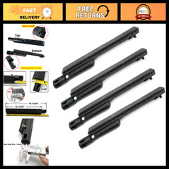 4-Pack Cast Iron Burner Tube Kit for Gas Grills – Fits 15 13/16 Inch Models