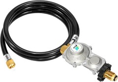 GGC 5FT Two Stage Propane Regulator with Hose, Dual Stage Propane Hose with Leak