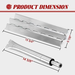 13 3/4 Inch Flav R Wave Heat Plate Burner Fits Broil King Signet Sovereign
