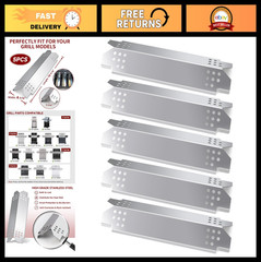 Replacement Grill Heat Plates for 5 & 6 Burner Gas Grills – Universal Fit, Durab