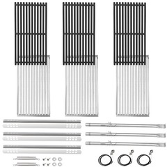 Emitter Plates+Grates+Heat Plates Kit, 3-Burner Complete Accessory Set