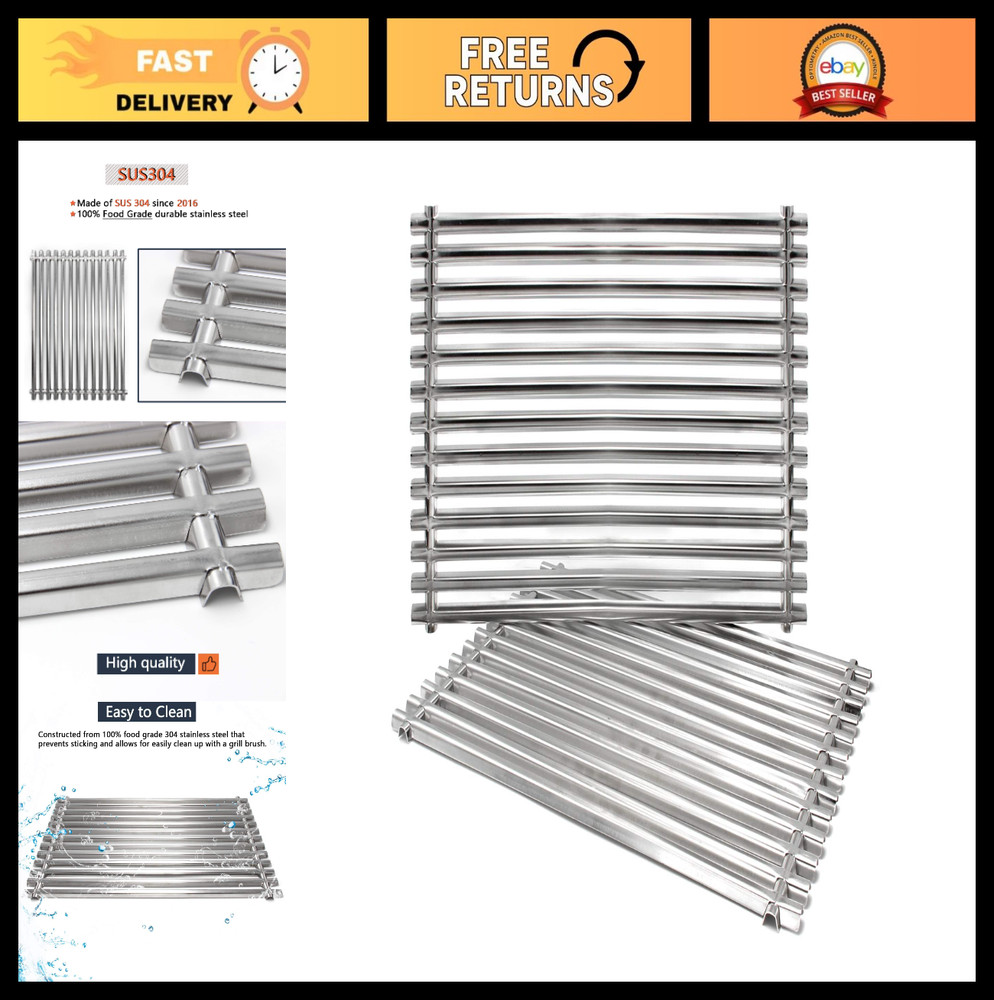 Stainless Steel Grill Grates for Weber Genesis & Spirit Models – Durable SUS304