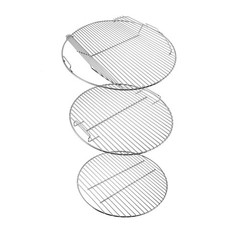 AJinTeby Heavy Duty Plated Steel Hinged Cooking Grate and Lower Grate, Charco…