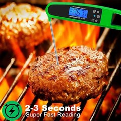 LIKEPAI Instant Read Meat Thermometer for Kitchen Cooking, Ultra Fast Green