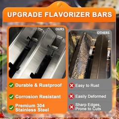 Flavorizer Bars for Weber Spirit 2 Grill Replacement 15.3 x 3.5 x 2.5in Silver