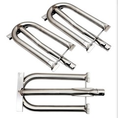 3pk S13365 Stainless Steel U Shaped Grill Burners Delta Heat B, C, D Series 16″