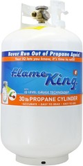Flame King YSN330 30lb Steel Propane Tank Gauge OPD Valve Powder Coated Empty