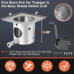 304 Stainless Steel Fire Burn Pot for Traeger Pit Boss Camp Chef Z Grills Pellet