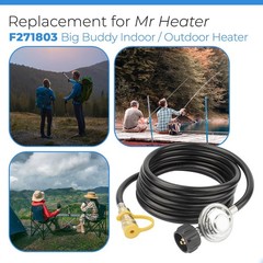Palpitatec F271803 12Ft Propane Heater Adapter Hose Regulatorfor Heater Big