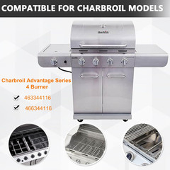 463344116 Grill Parts for Charbroil Advantage 4 Burner. Heat Plate Shields, Burn