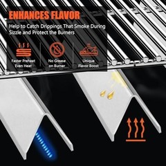 Weber 15.3″ Stainless Steel Flavorizer Bars 5-Pack Spirit 300 GS4 Spirit II