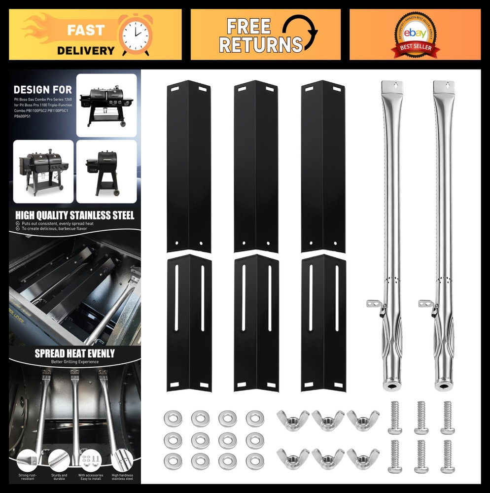 Grill Parts Replacement Kit for Pro Series 1100 – Stainless Steel Burners & Heat