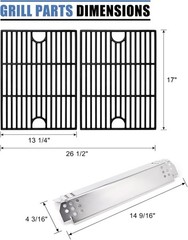 Adviace Grill Grates & Flame Tamers Replacement Parts 467200888S 3201J