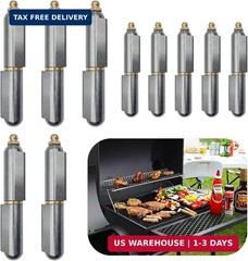 10 Pcs BBQ Smoker Bullet Weld on Bullet Hinge Carbon Steel Weldable Barrel Hinge