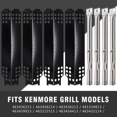 Grill Heat Plates Burners Crossover Tubes Igniters Kit for Charbroil 463436215