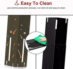 Universal Gas Grill Heat Plates Adjustable Porcelain Steel 3 Pack for Charbroil