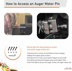 Auger Motor Shaft Nut Bolt for Traeger Pit Boss Camp Chef Z Grills 4 Pack