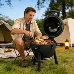 13 3/4 Inch Round Cast Iron Grill Charcoal Grate Kit For CharGriller Akorn