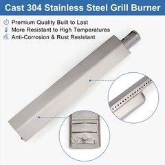 Criditpid 3 Pack Stainless Steel Heat Plates and Cast Stainless Steel Grill B…