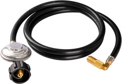 Regulador de propano de 6 pies y manguera con adaptador de codo para Blackstone