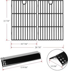 Expert Gas Grill Parts – Cast Iron Grates & Steel Shields