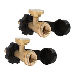 2PCS-Propane Tank Adapter with Gauge Converts POL LP Tank Service Valve QCC/Type