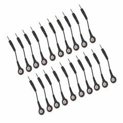 2 Inch 20pcs Black Snap Electrode Wire Electrode Wires for TENS Machine WT