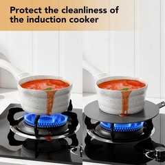 Stainless Steel Heat Diffuser for Electric Glass Gas Ceramic 7.87, Black