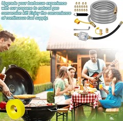 10FT Propane to Natural Gas Conversion Kit for Weber Genesis, Genesis II, Spirit