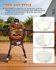 BBQ Future Ceramic Heat Deflector Plates for Kamado Joe Big Joe I, II, III, XL B