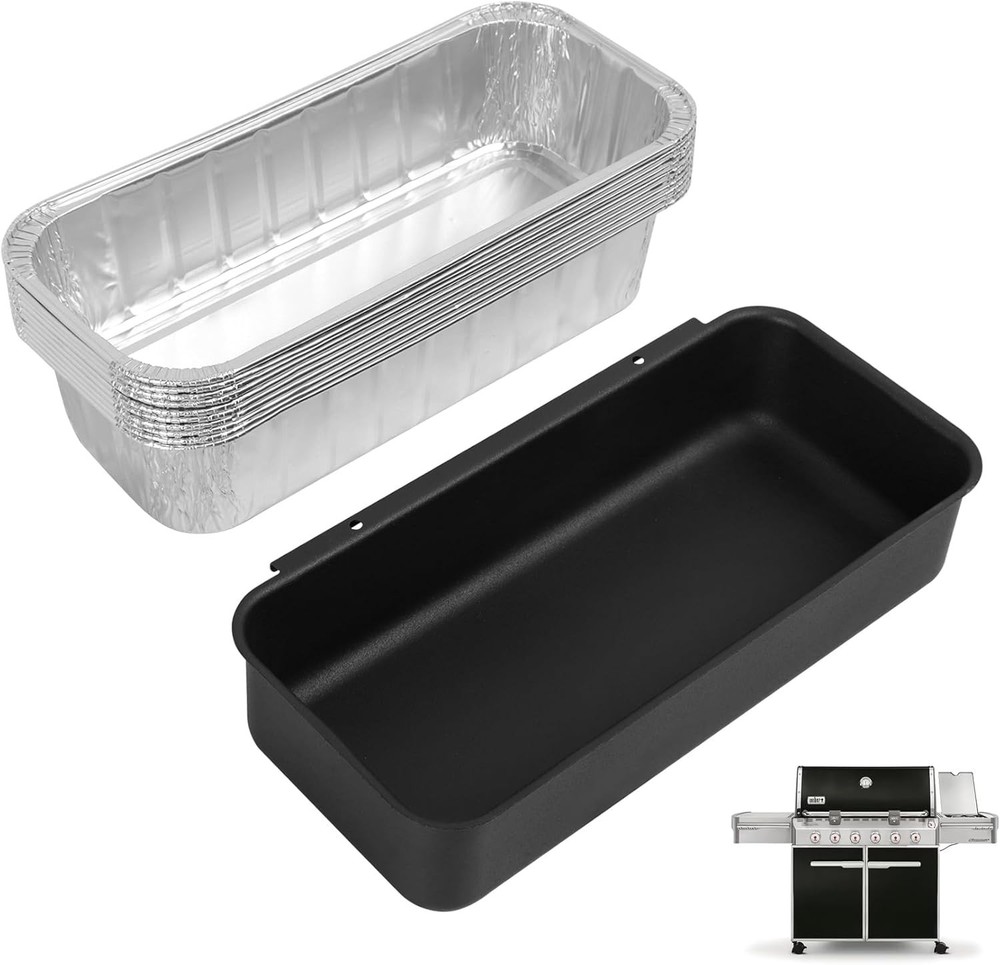 70379 Catch Pan & 6498 Drip Pan Liners for Weber Genesis II 400/600, Summit 4…