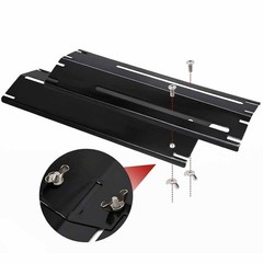 3x Adjustable Porcelain Steel Heat Plate, Heat Tent & Flame Tamer For Gas Grill