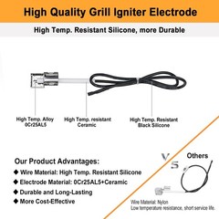 4Set Grill Igniter Electrode Replacement Parts For Charbroil Performance
